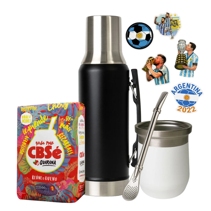 Set Matero 1.2L Pico Cebador con Mate Clásico y Bombilla