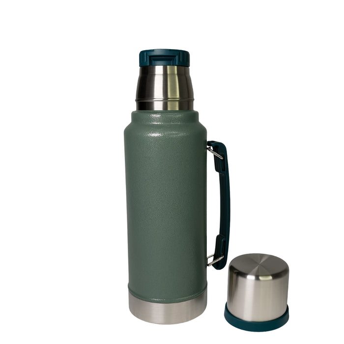 Termo 1 Litro De Acero Inoxidable Verde Apto Frio y Caliente