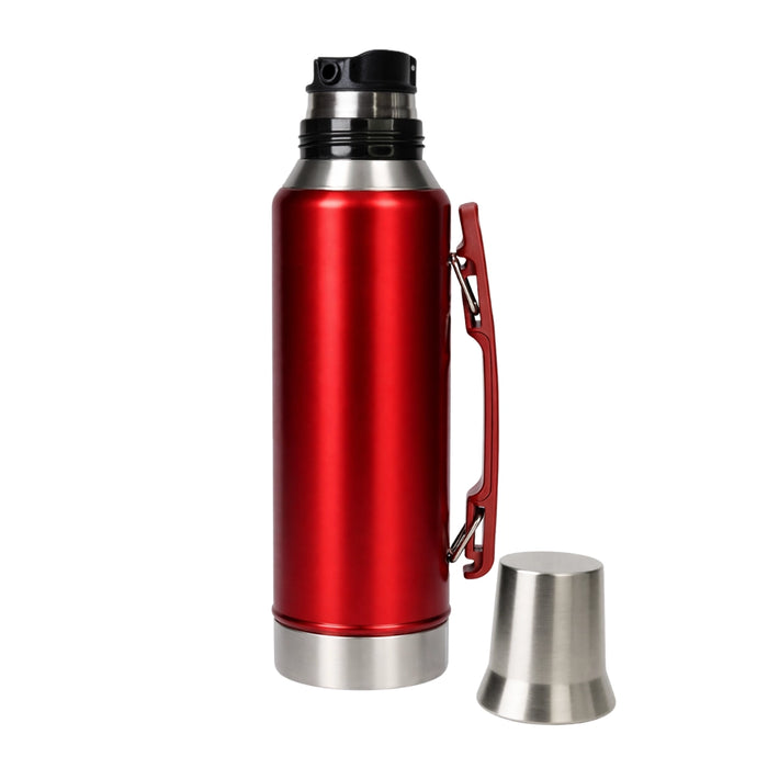 Termo 1,2 Litros De Acero Inoxidable Rojo Pico Cebador Apto Frio y Caliente
