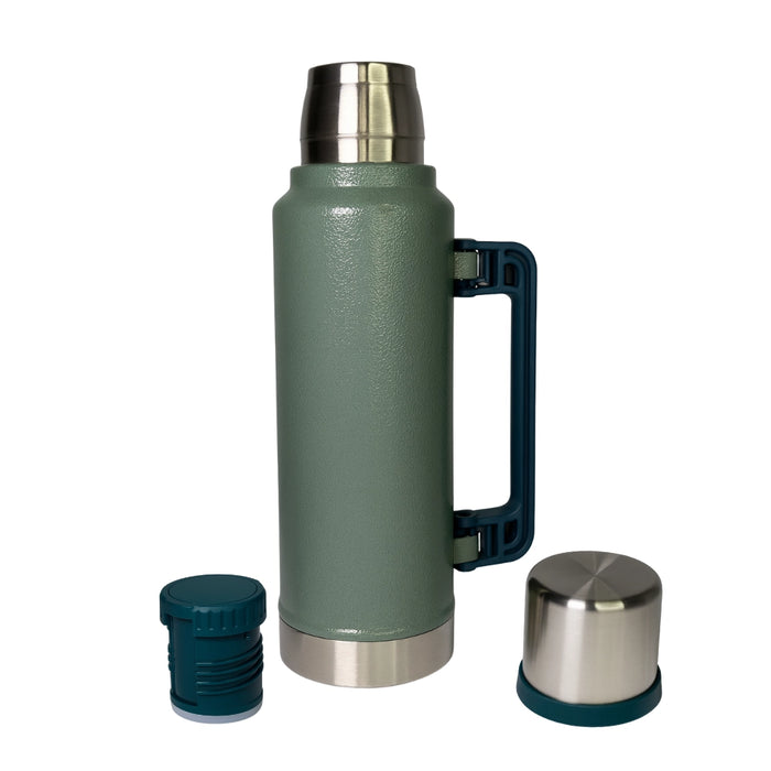 Termo 1,4 Litros De Acero Inoxidable Verde Apto Frio y Caliente