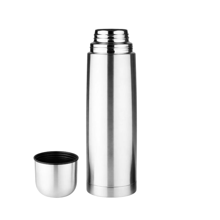 Termo Plateado 1 Litro Acero Inoxidable
