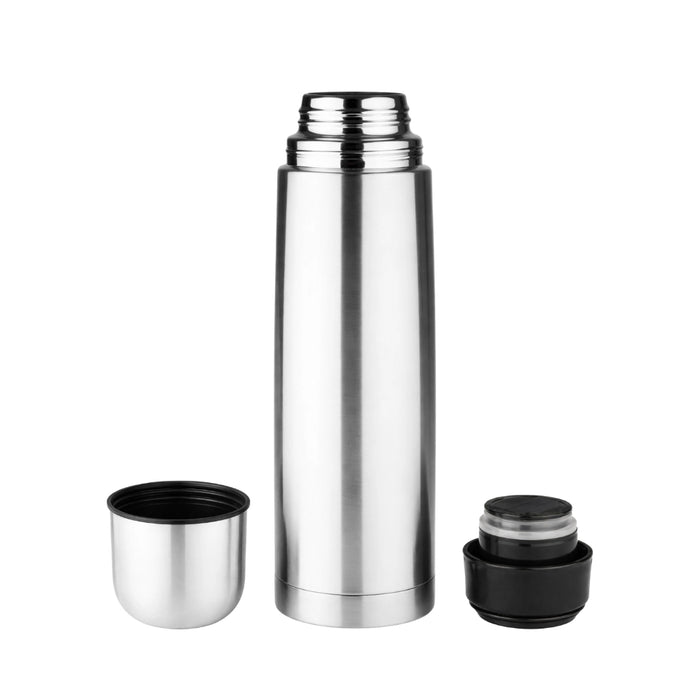 Termo Plateado 1 Litro Acero Inoxidable