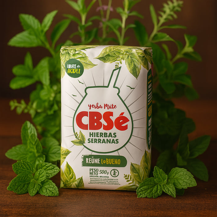 Pack Yerba Mate CbSe Hierbas Serranas 500 Grs - 3 Unidades