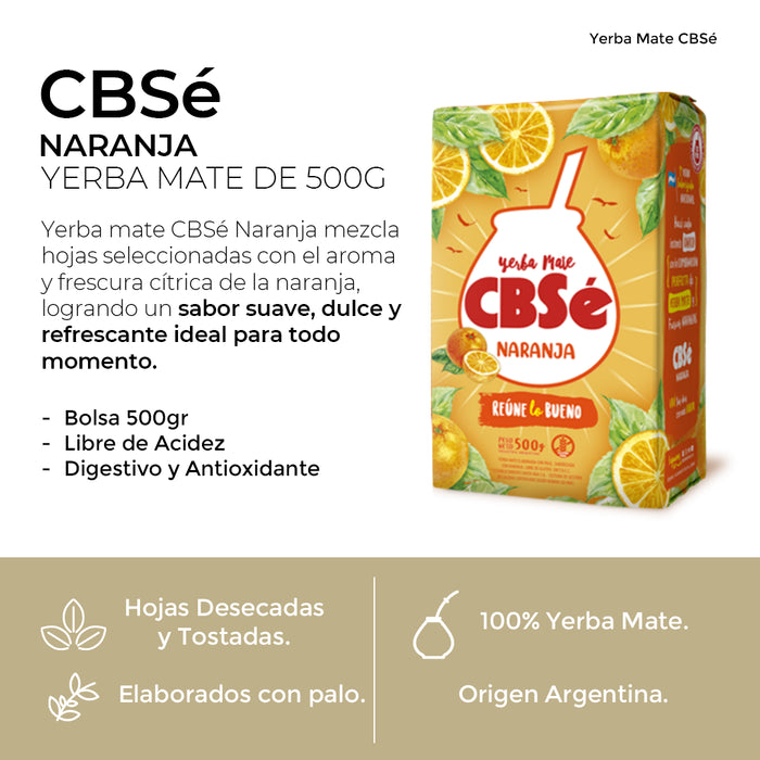 Yerba Mate CbSe Naranja 500 Grs