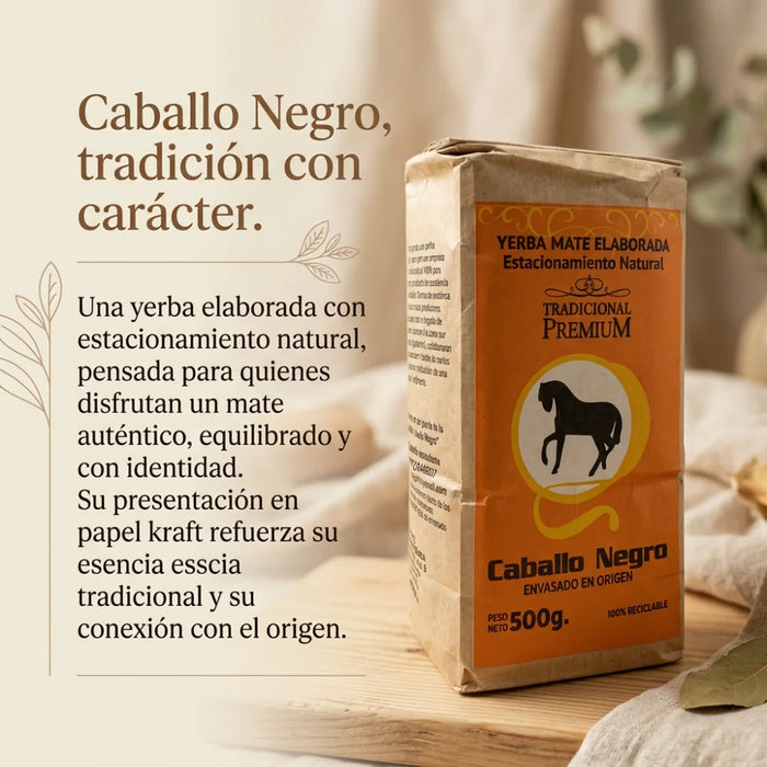 Yerba Mate Caballo Negro Tradicional 500 g