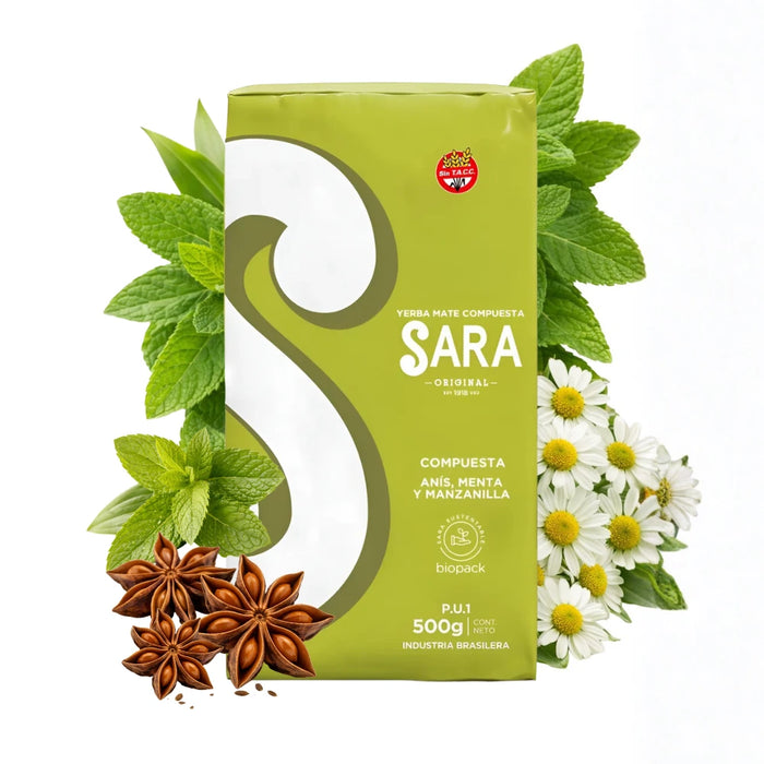 Yerba Mate Sara Anis, Menta y Manzanilla 500 Grs
