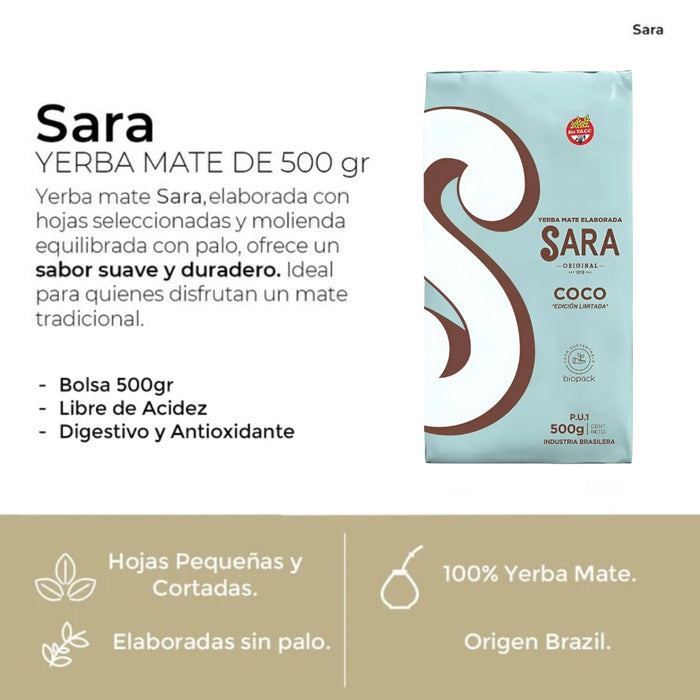 Yerba Mate Sara Coco 500 Grs