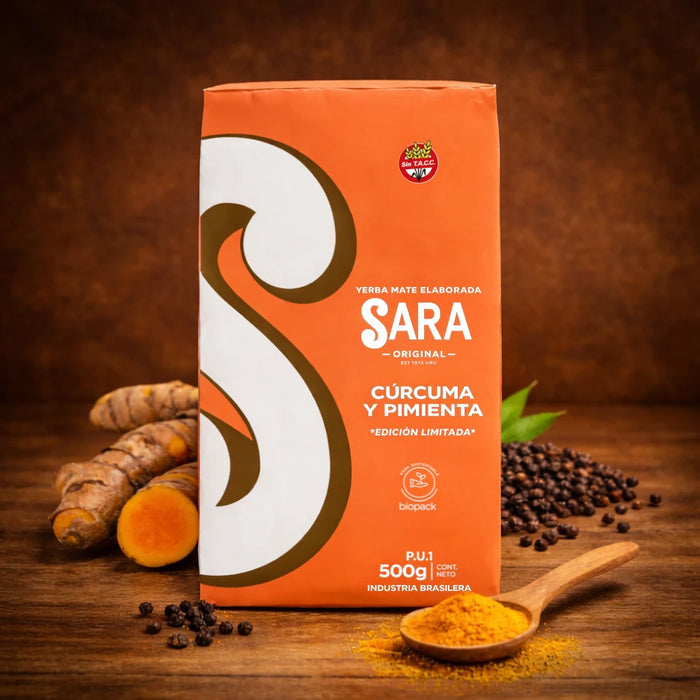 Yerba Mate Sara Cúrcuma y Pimienta 500 Grs