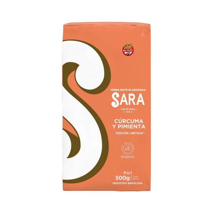 Yerba Mate Sara Cúrcuma y Pimienta 500 Grs