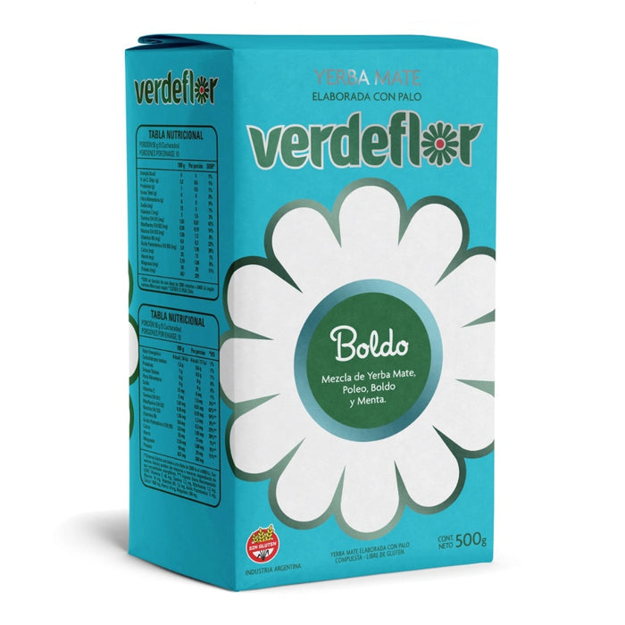 Yerba Mate Verde Flor Boldo 500g