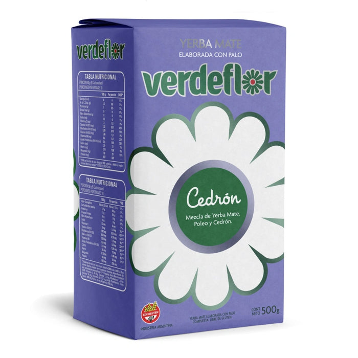 Yerba Mate Verde Flor Cedrón 500 Grs